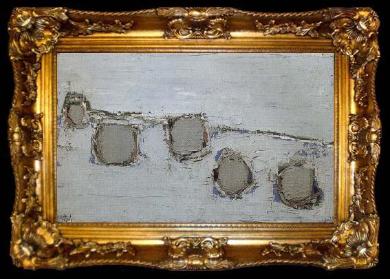 framed  Nicolas de Stael Five Apples, ta009-2